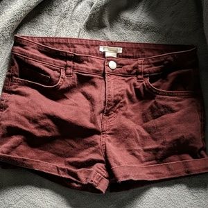 H&M burgundy shorta